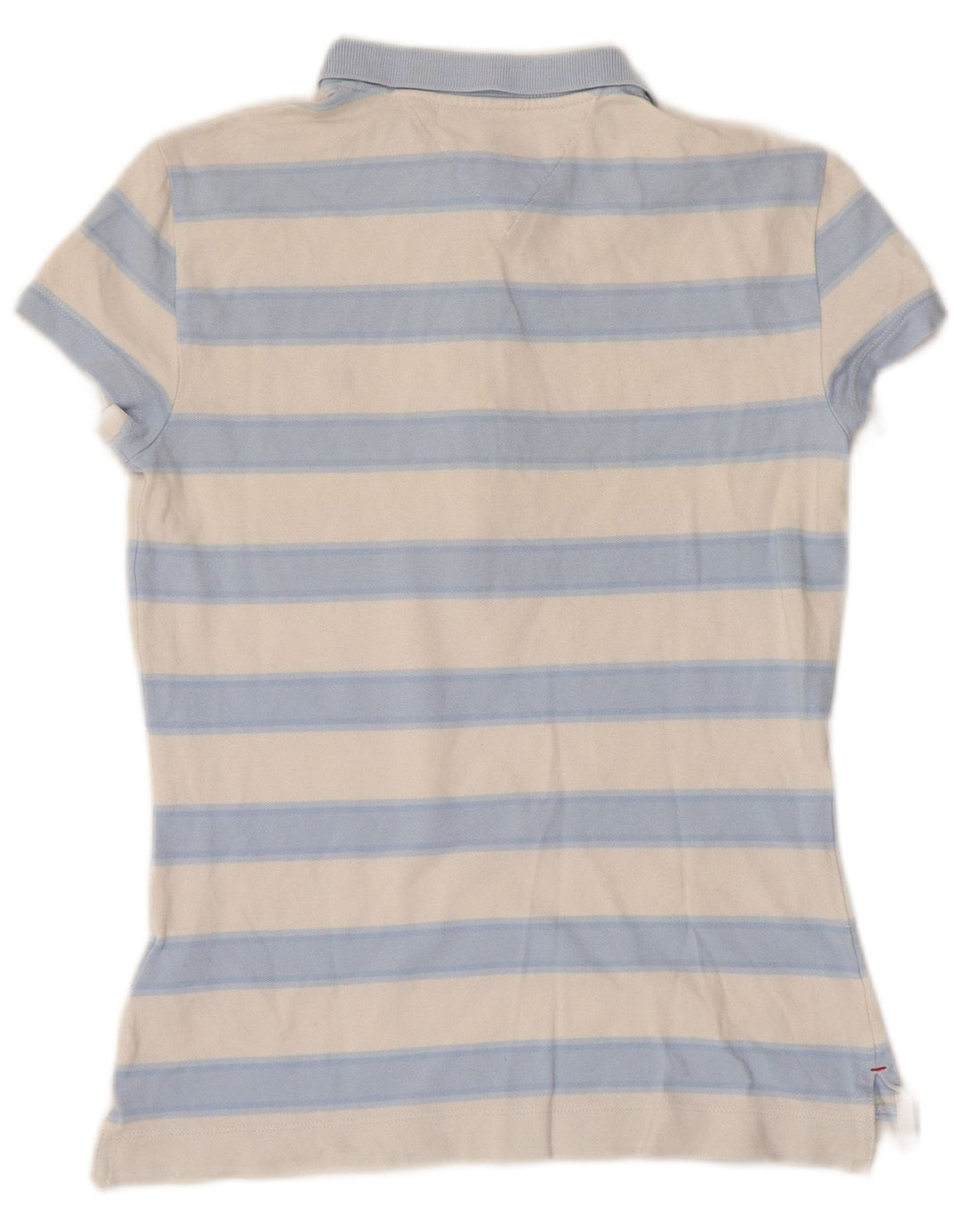 TOMMY HILFIGER Cămașă polo pentru femei Slim Fit UK 6 XS Bumbac cu dungi albastre