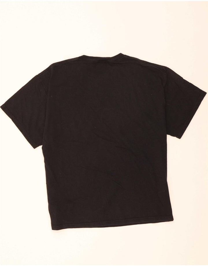 REEBOK Mens Graphic T-Shirt Top Large Black Cotton