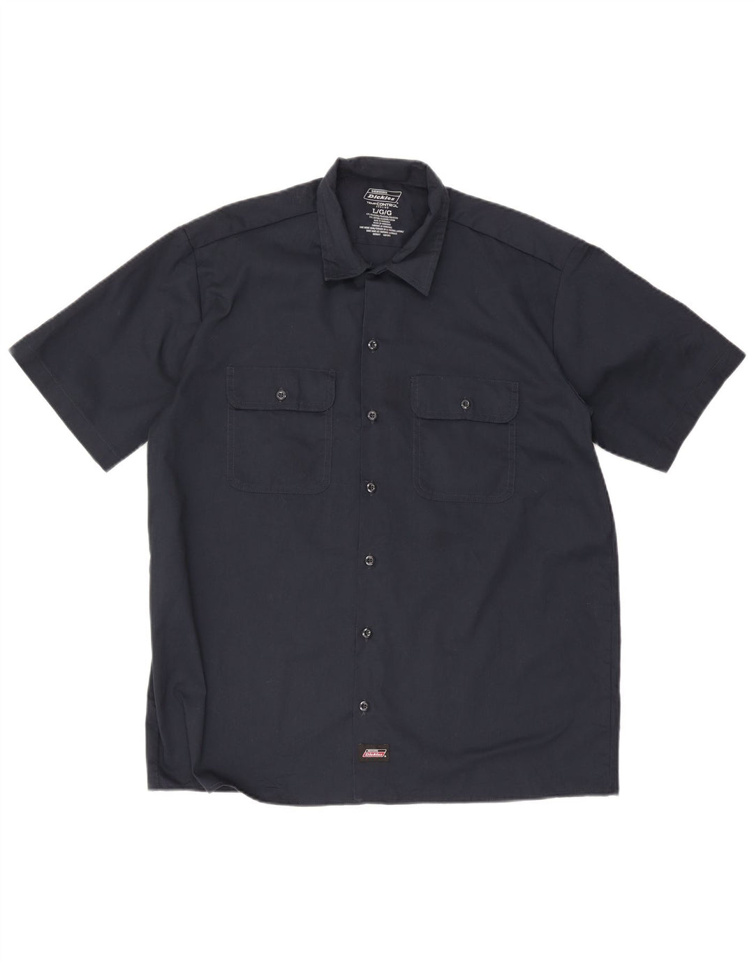 Cămașă cu mânecă scurtă pentru bărbați Dickies, poliester mare, albastru