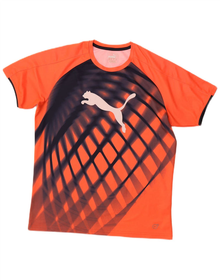 Tricou grafic pentru bărbați Puma Top Medium Orange Check