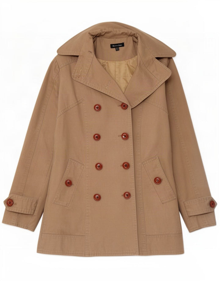 Trenci pentru femei Massimo Dutti UK 14 bumbac mediu bej
