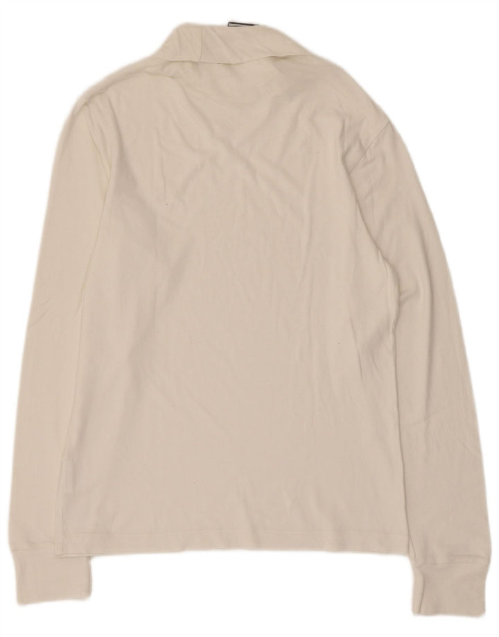 Top pentru bărbați Diadora cu mânecă lungă din bumbac alb mic