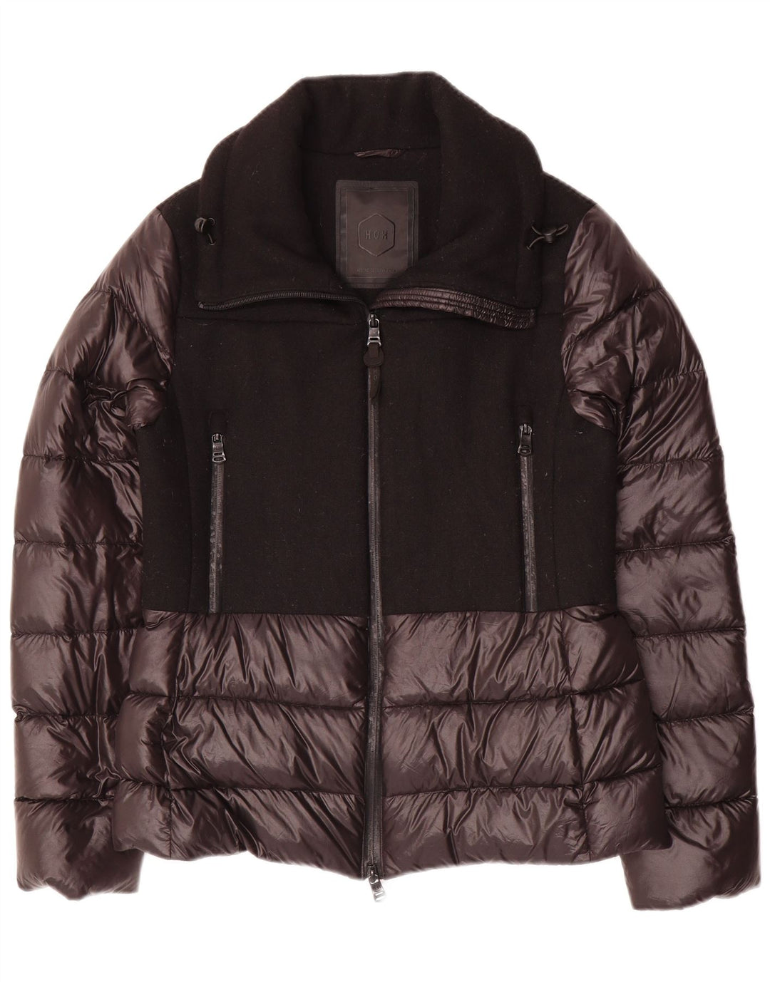 Jachetă căptușită pentru femei HOX UK 12 Medium Black Colorblock Poliester