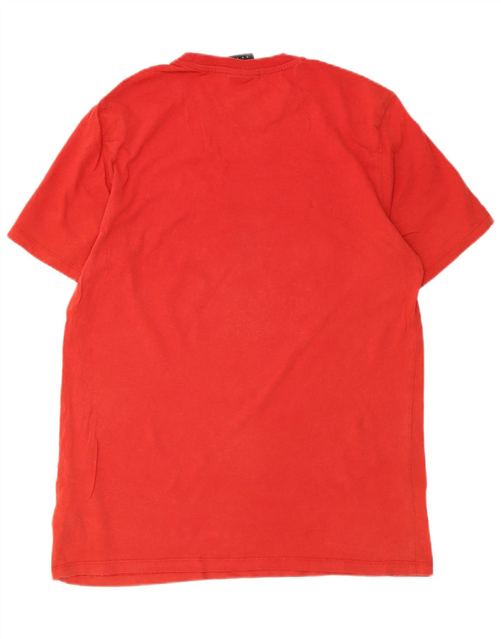 Tricou grafic pentru bărbați Umbro Top din bumbac roșu mediu