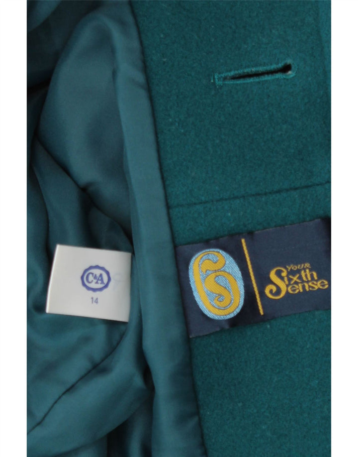 Palton dublu pentru femei Your Sixth Sense US 14 XL Lână nouă verde