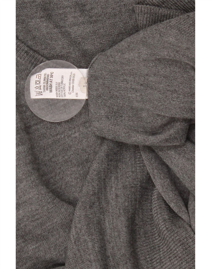 Pulover pentru bărbați Marks & Spencer, cu decolteu în V, XL, gri acrilic