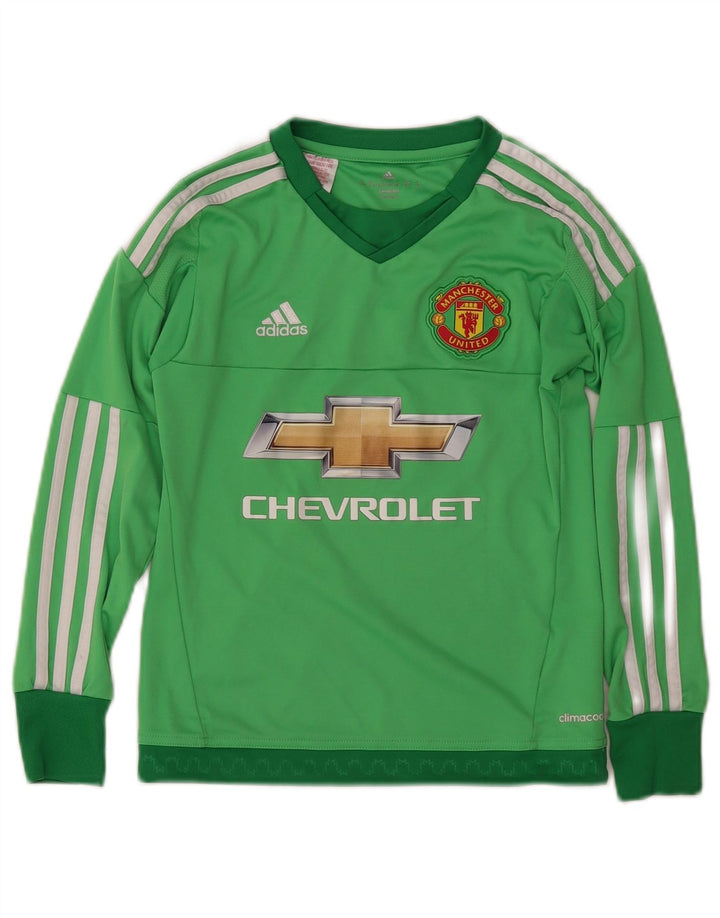 Tricou cu mânecă lungă ADIDAS Manchester United pentru băieți, 9-10 ani, verde