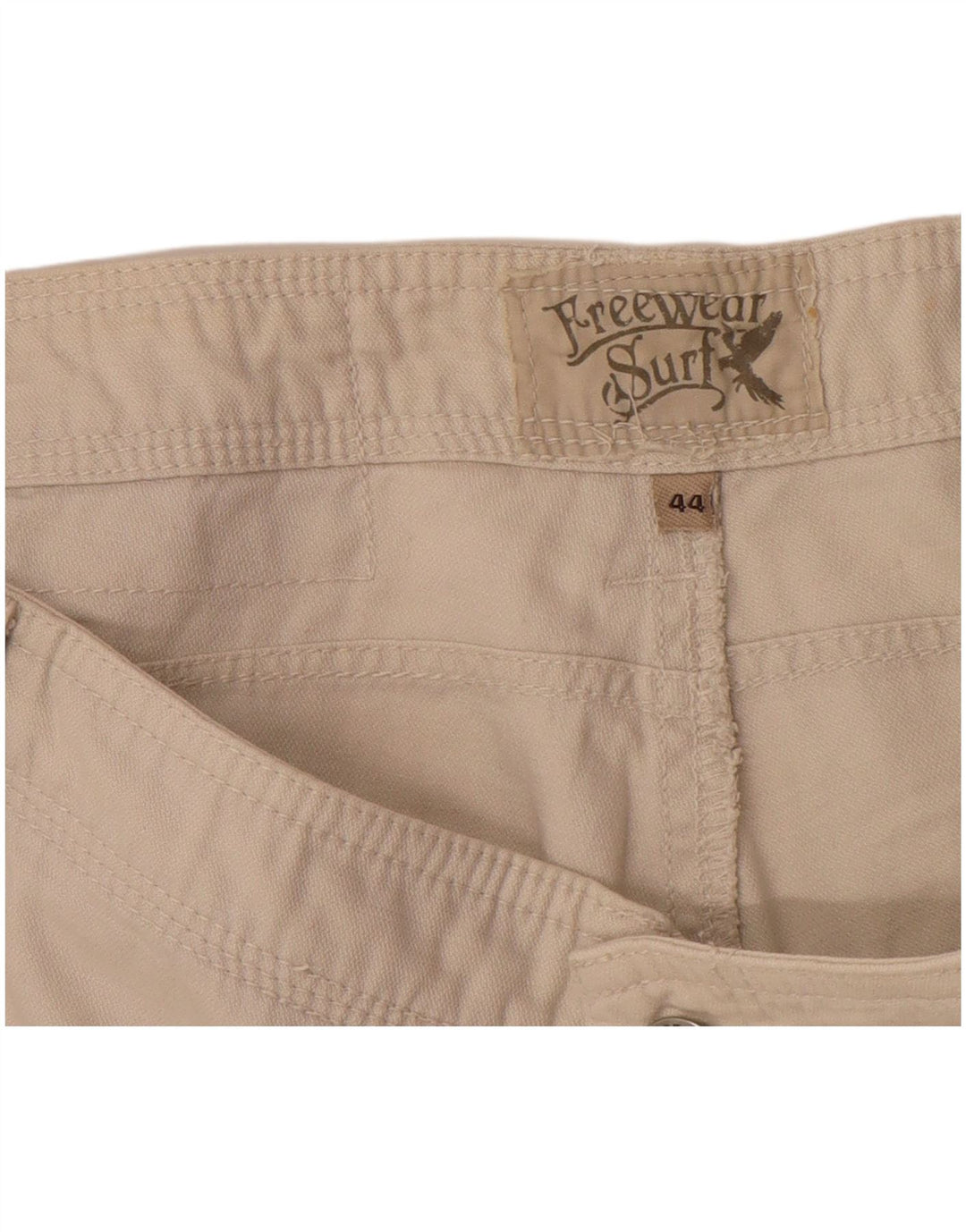 Pantaloni scurti cargo vintage pentru bărbați IT 44 XS W34 Bumbac alb