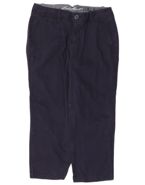 Pantaloni tăiați drept pentru femei Eddie Bauer US 2 XS W30 L23 bleumarin