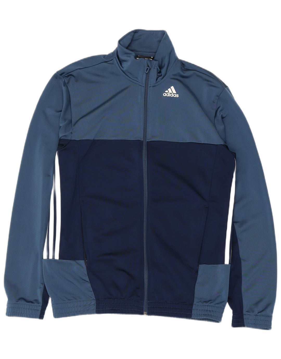 Jachetă de top pentru trening grafic Adidas pentru bărbați UK 40/42 Medium Blue Colorblock
