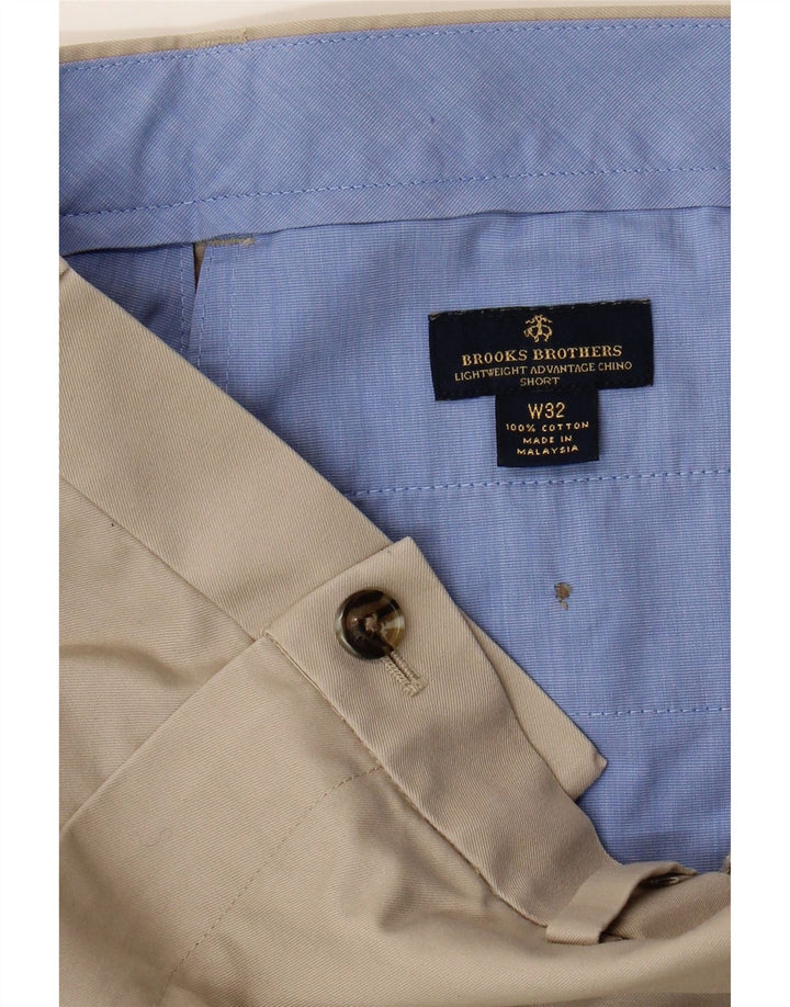Pantaloni scurți chino Brooks Brothers pentru bărbați W32, bumbac mediu bej