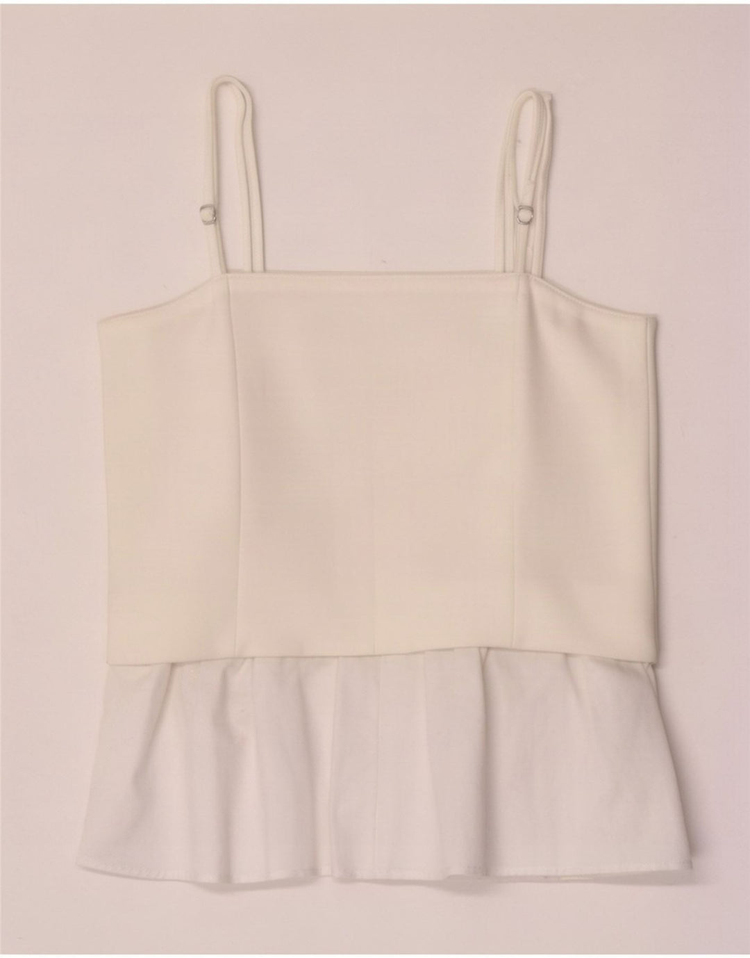 Top camis pentru femei Zara UK 12 Medium White Colorblock Poliester