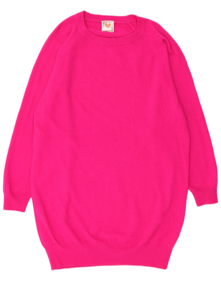 Stefanel Rochie Jumper Femei UK 14 Roz Mediu Acrilic