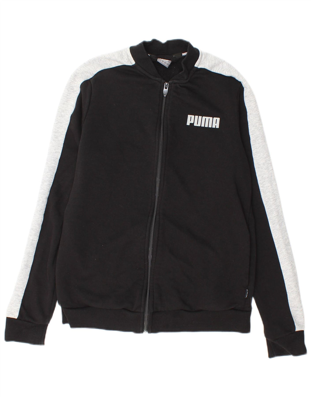 Jachetă de top cu trening grafic Puma pentru femei UK 14 Medium Black Colorblock
