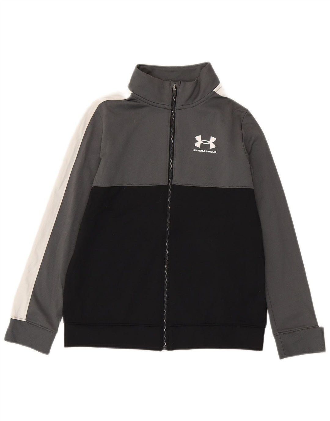 Jachetă de trening pentru băieți Under Armour 9-10 ani, gri mediu, color block
