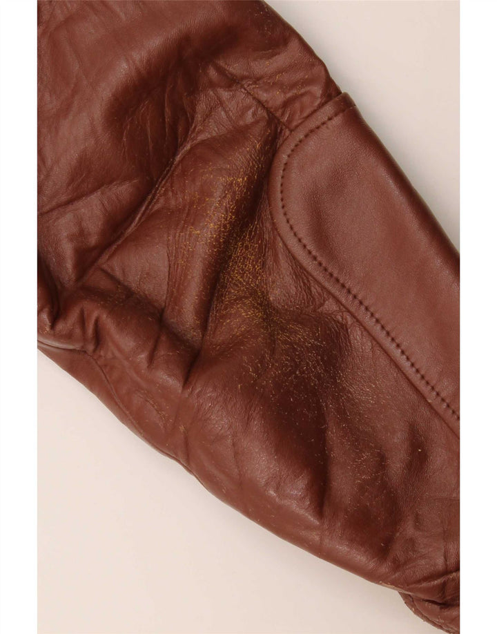 Jachetă de piele vintage pentru bărbați UK 40 mare Burgundy