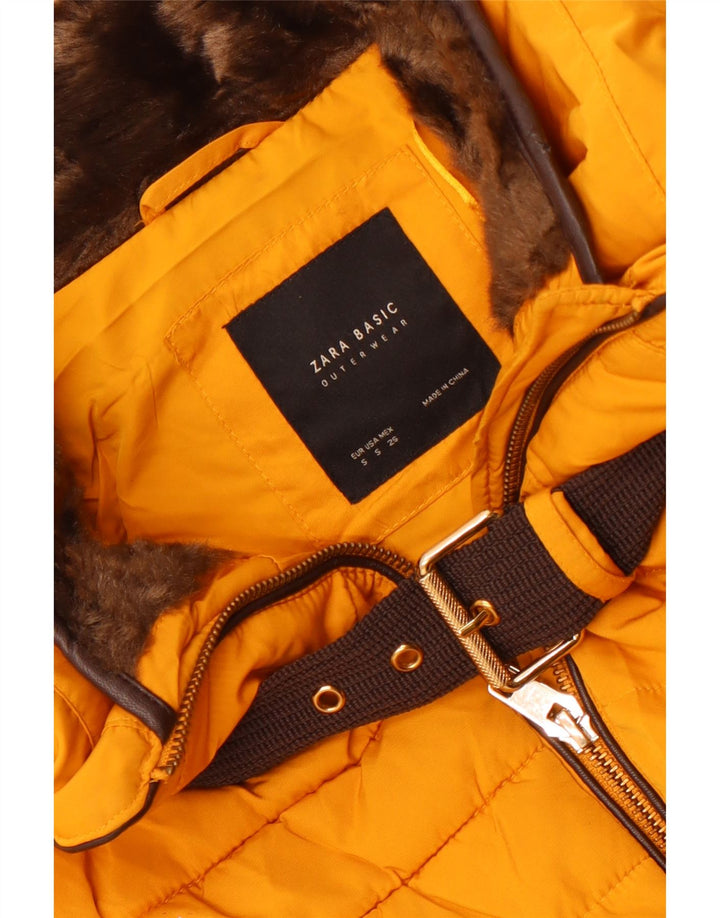 Jachetă căptușită pentru femei Zara UK 10 Small Yellow