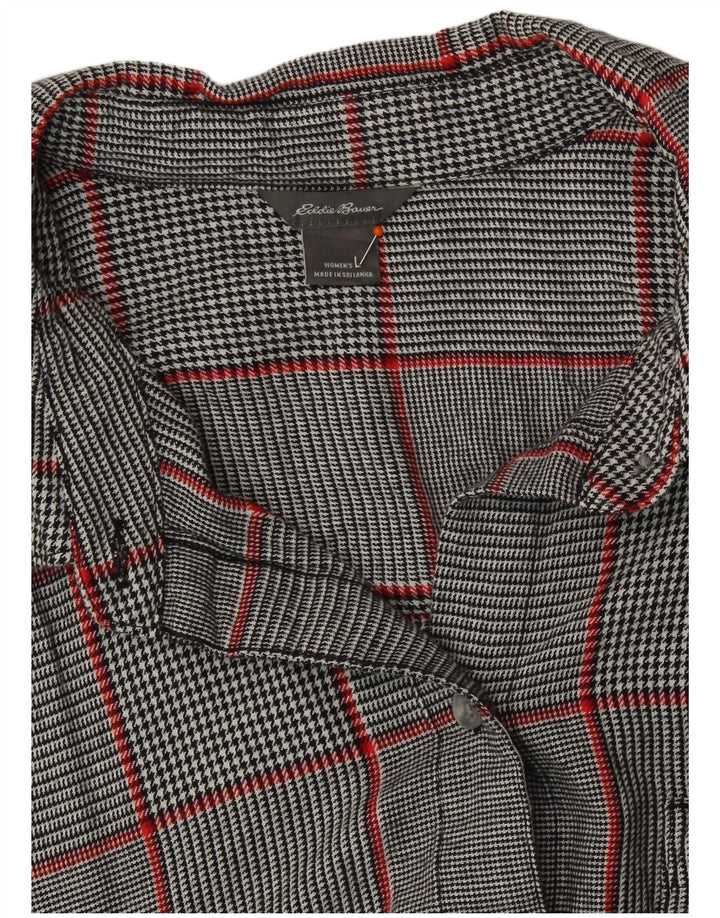 Cămașă pentru femei Eddie Bauer UK 16, mare, gri, carouri