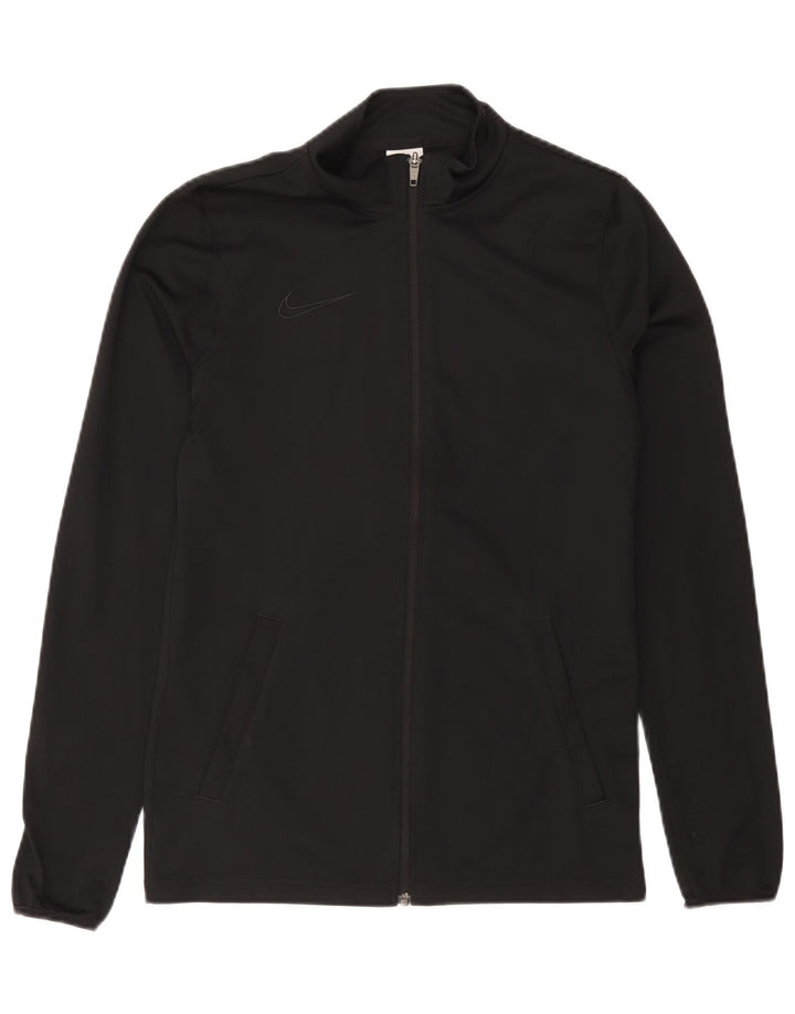 Jachetă de top pentru trening Nike Dri Fit pentru bărbați, poliester negru mic