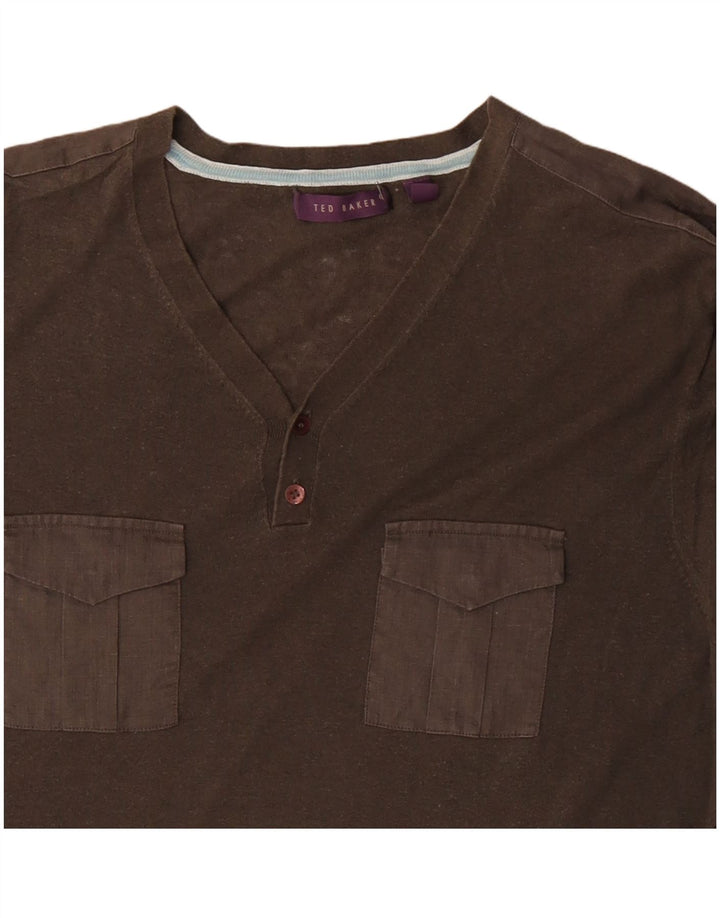 TED BAKER Tricou pentru bărbați Mărimea 6 2XL Bumbac kaki