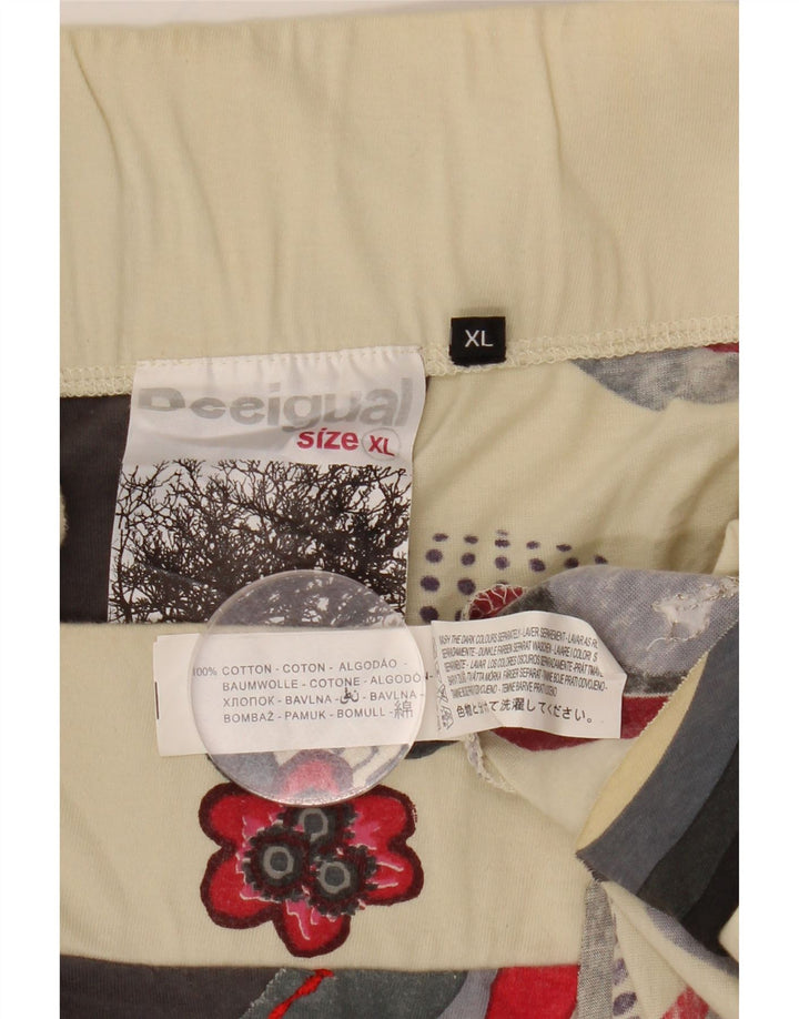 Fusta asimetrică pentru femei DESIGUAL XL W32, multicoloră, florală