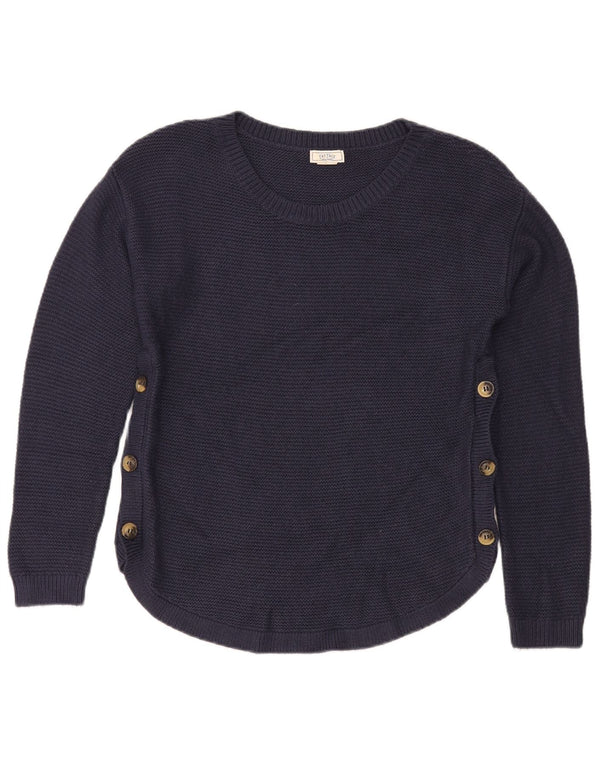 Pulover pentru femei Fat Face cu gât de barcă UK 8 Mic, bleumarin, viscoză