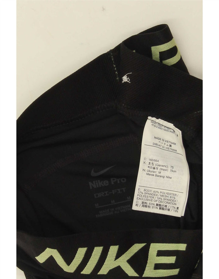 Leggings Nike Dri Fit Graphic pentru femei UK 12 Poliester mediu negru