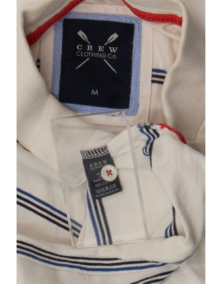Crew Clothing Tricou polo pentru bărbați, bumbac cu dungi albe medii