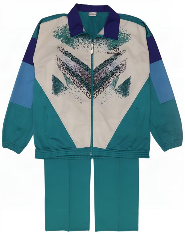 Trening complet pentru bărbați Sergio Tacchini IT 48 Medium W30 L29 Blue Colorblock