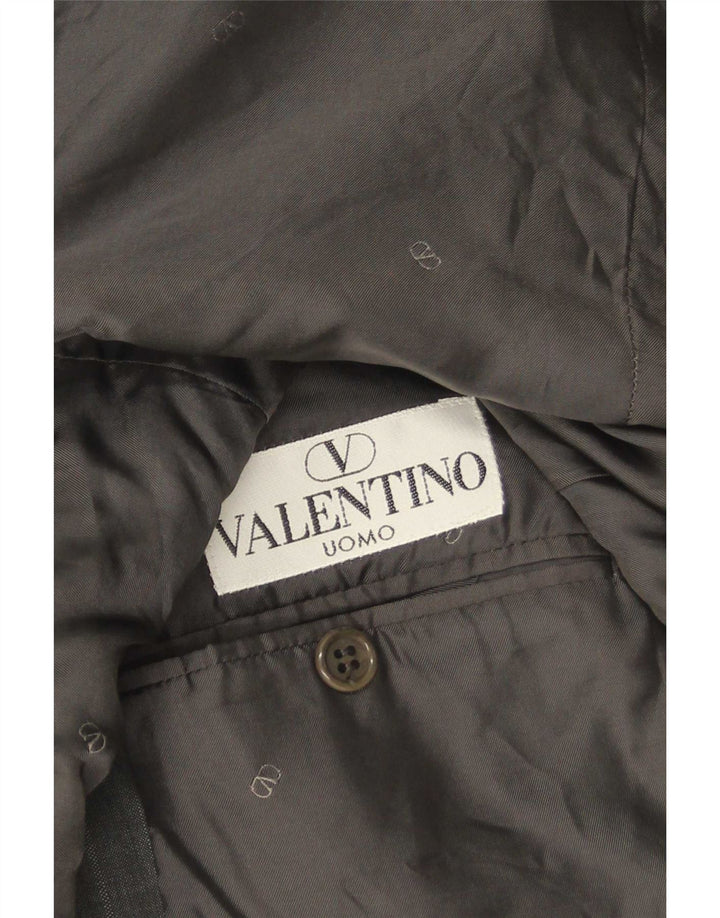 Jachetă pentru bărbați Valentino cu 3 nasturi IT 50 Lână virgină mare gri