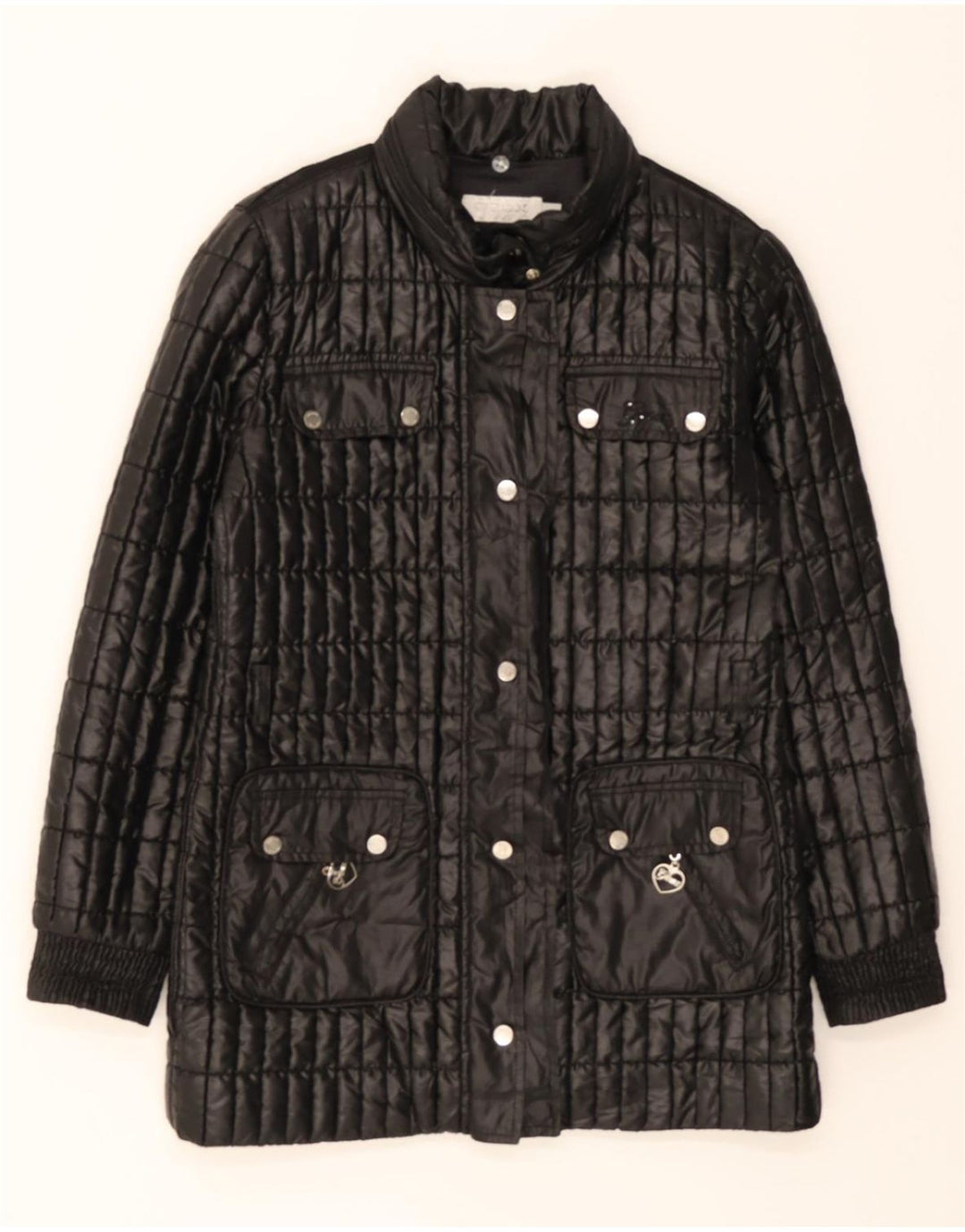 GEOX Girls Respira Padded Jacket 9-10 Years Black Polyester Vintage Geox and Second-Hand Geox from Messina Hembry 