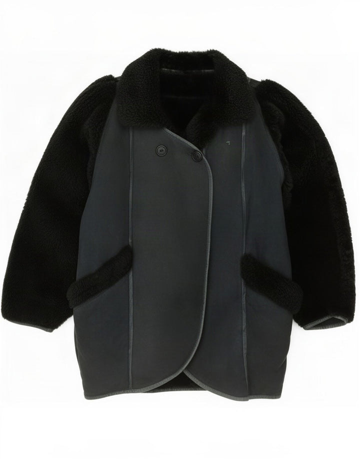 Jachetă oversize din shearling pentru femei Conbipel IT 40 Small Green Colorblock