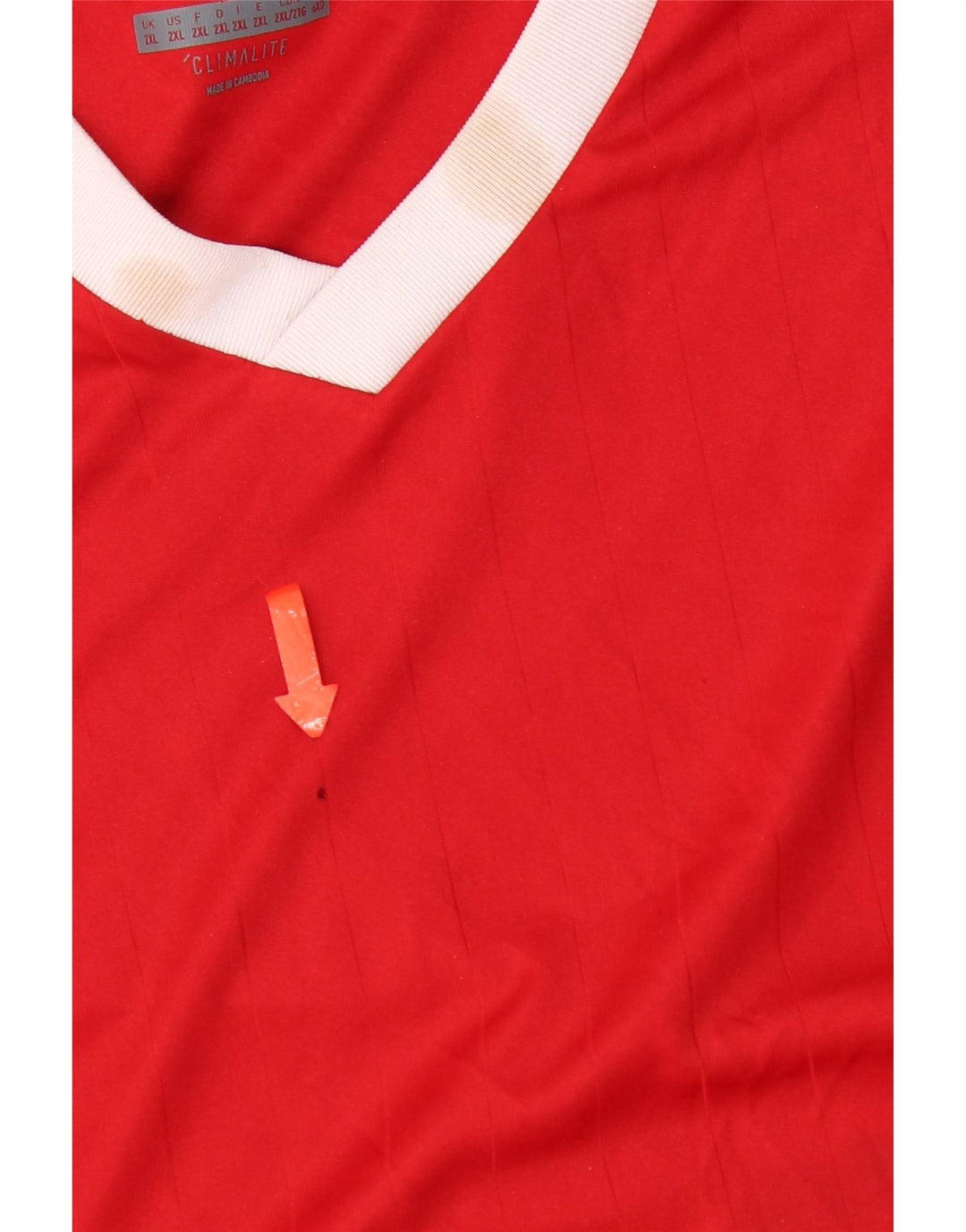 Adidas pentru bărbați Climalite Top cu mânecă lungă 2XL poliester roșu