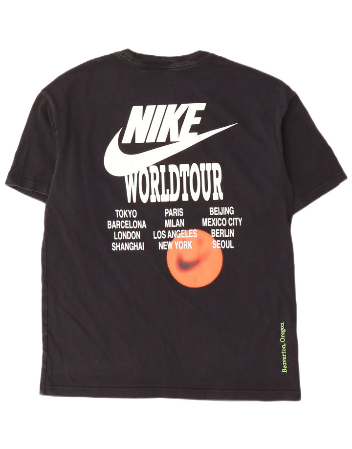 Tricou grafic Nike pentru bărbați Top mediu negru bumbac