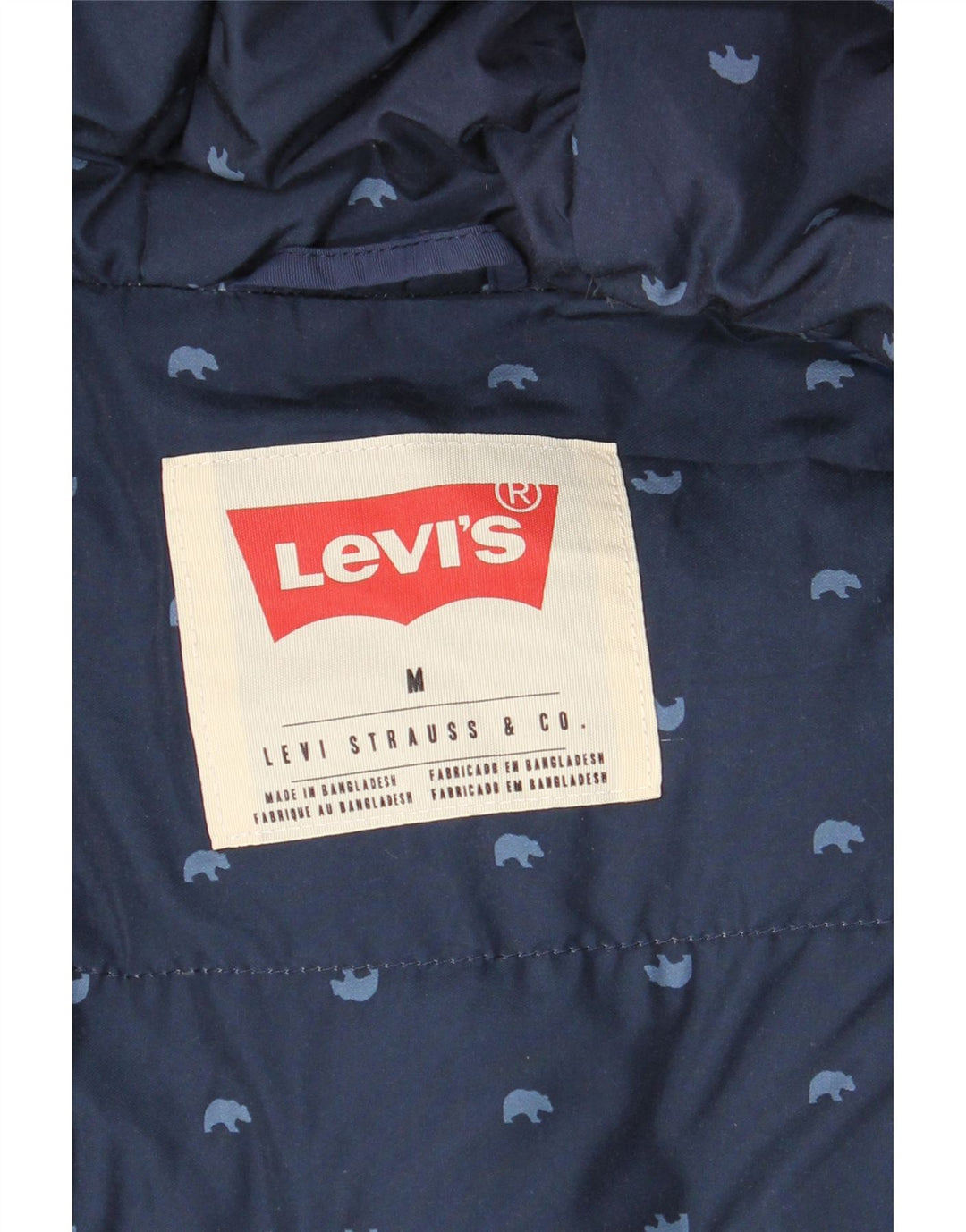 Jachetă căptușită cu glugă pentru bărbați LEVI'S UK 38 Medium Bleumarin