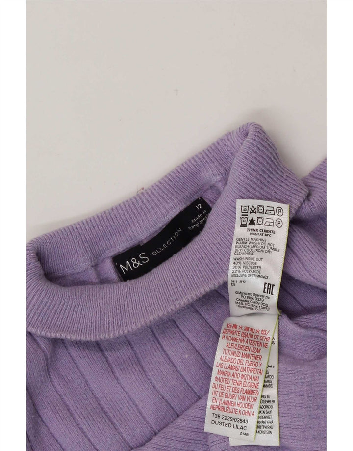Pulover cu gât țestoasă pentru femei Marks & Spencer UK 12 Mov mediu