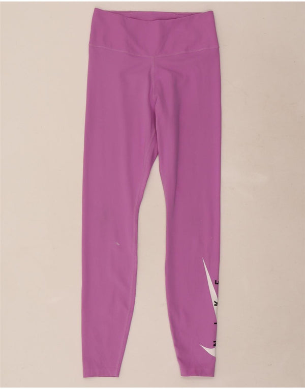 Leggings Nike Dri Fit Graphic pentru femei UK 8 Small Pink