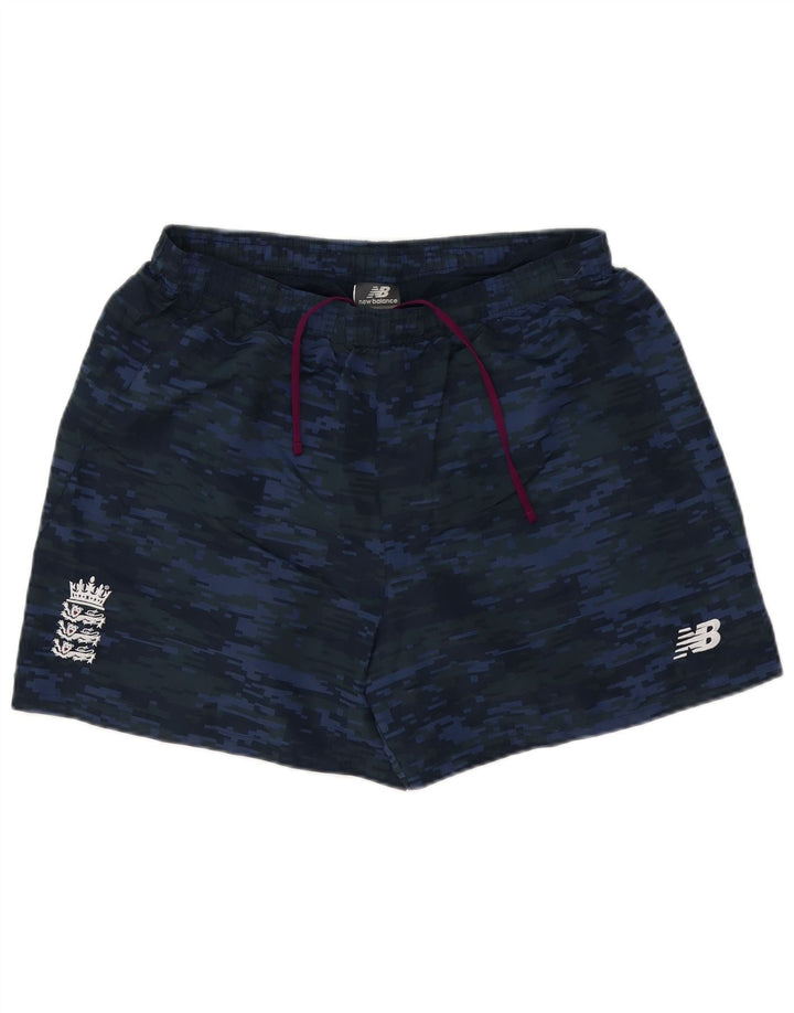 Pantaloni scurți de înot New Balance pentru bărbați, mari, albastru, poliester de camuflaj