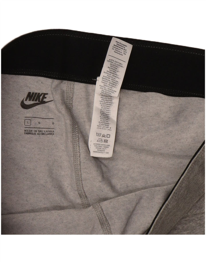 Leggings grafic NIKE pentru femei UK 14, mare, gri bumbac