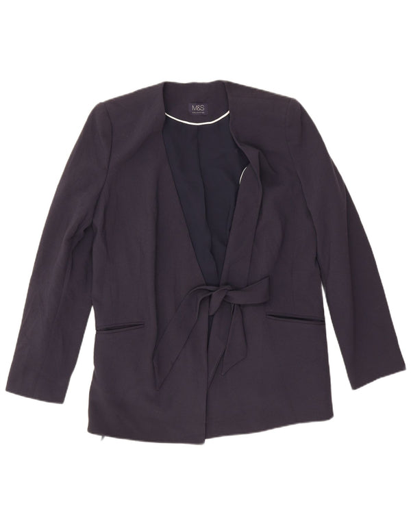 Marks & Spencer pentru femei Blazer Jacket UK 12 Medium Bleumarin Poliester