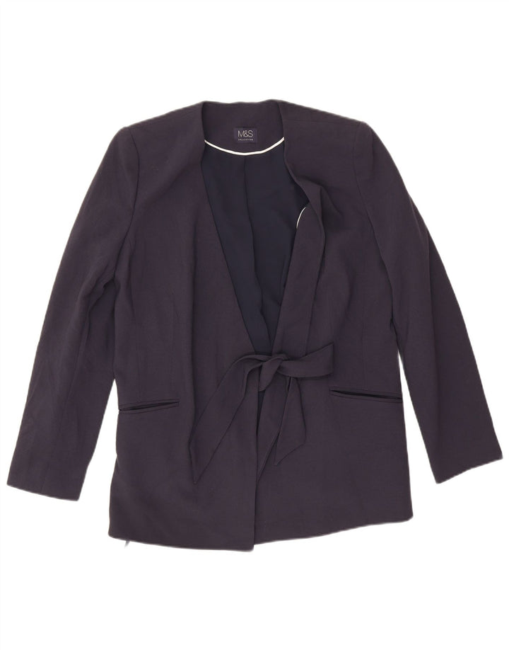 Marks & Spencer pentru femei Blazer Jacket UK 12 Medium Bleumarin Poliester