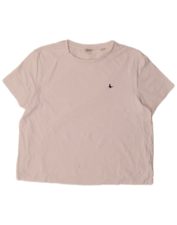 Tricou Jack Wills pentru femei Top UK 14, mare, alb, bumbac