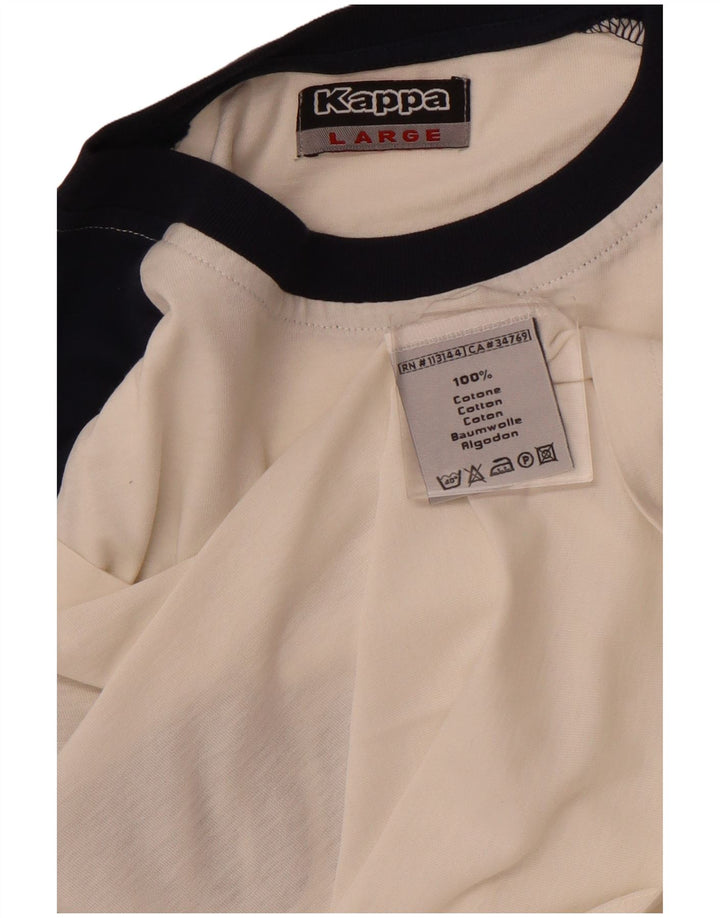 Vestă grafică pentru bărbați KAPPA, mare, alb, din bumbac color bloc