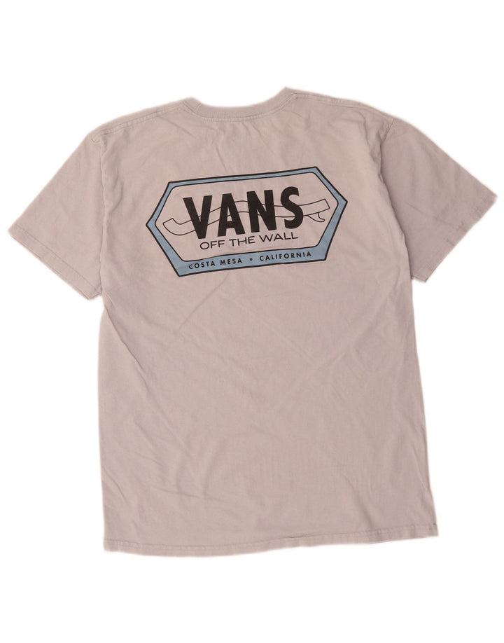 Tricou grafic Vans pentru bărbați Top din bumbac gri mediu
