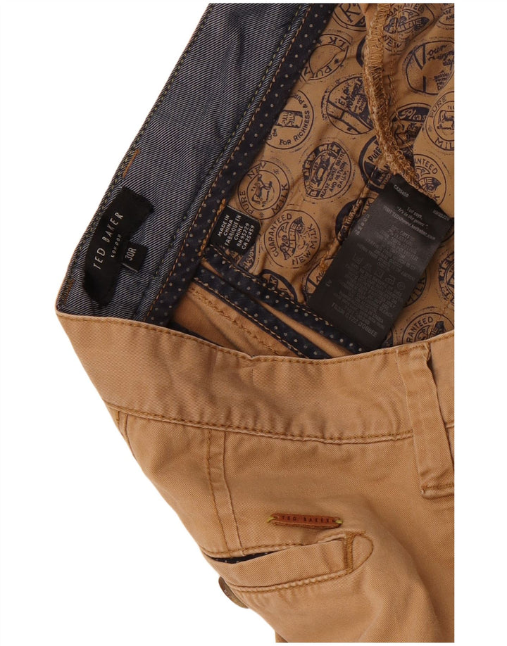 Pantaloni chino slim pentru bărbați Ted Baker L30 L32 bumbac maro