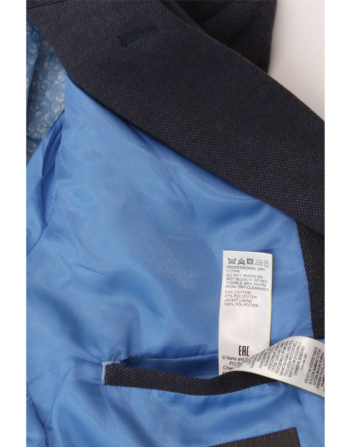 Jachetă pentru bărbați Marks & Spencer, subțire, cu 2 nasturi, UK 42, mare, bleumarin