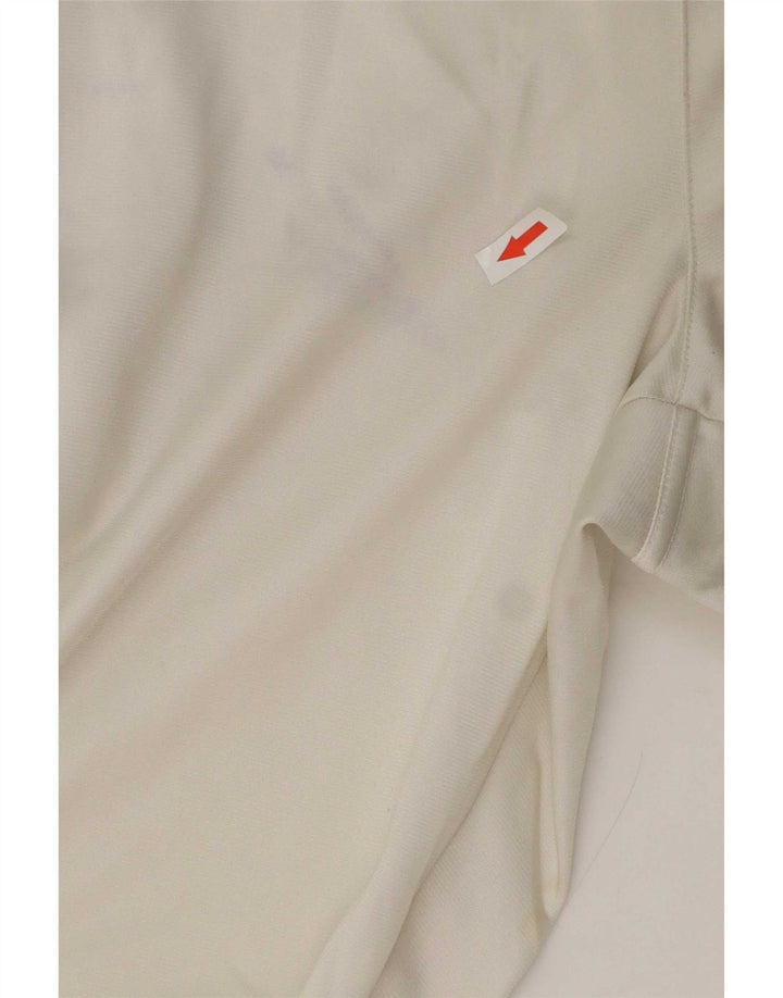 Pantaloni de trening Adidas pentru bărbați, poliester alb mediu