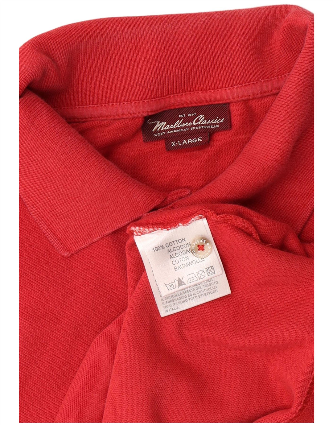MARLBORO CLASSICS Tricou polo pentru bărbați XL Bumbac roșu