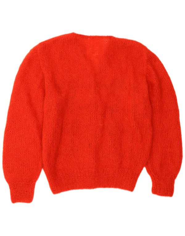 Pulover cardigan VINTAGE pentru femei UK 16 Large Red Argyle/Diamond