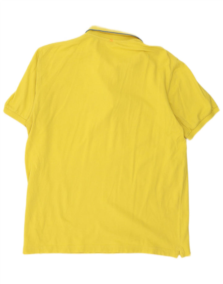 Tricou polo Sun68 pentru bărbați, bumbac galben 2XL